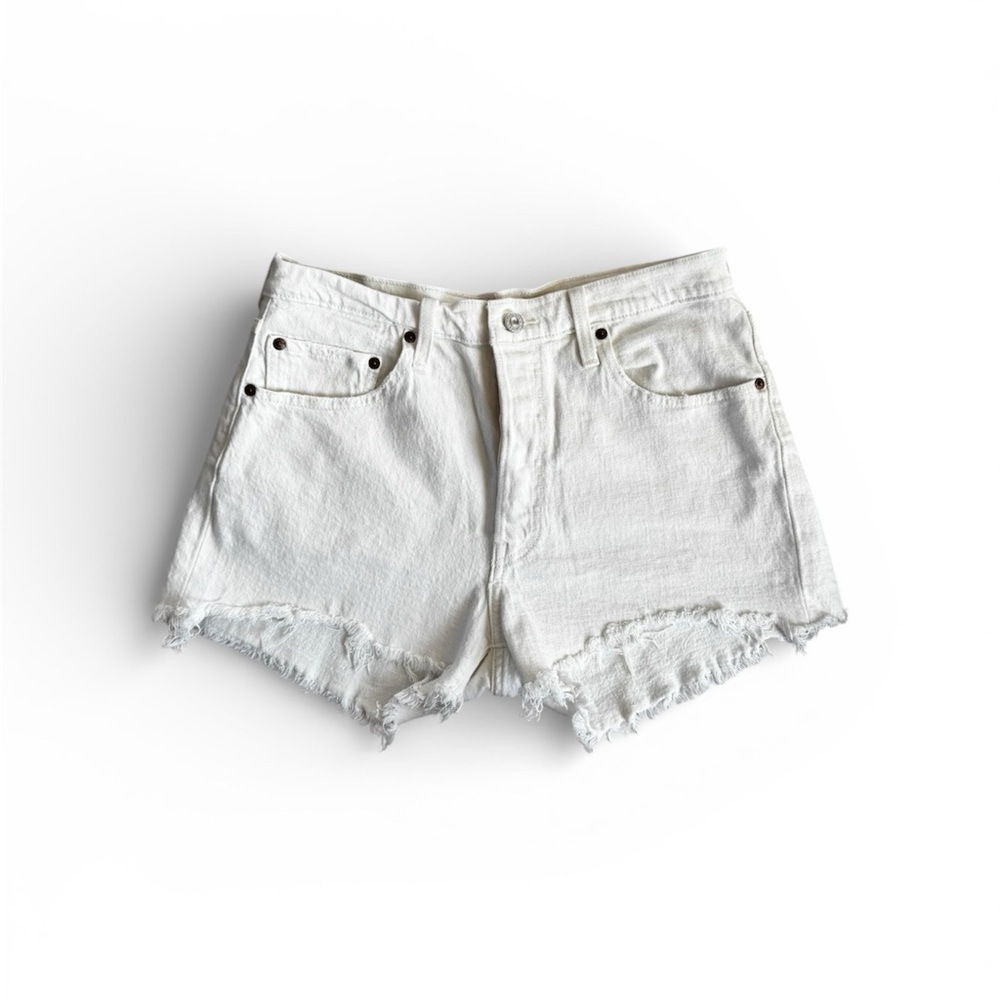 Levi's Classic White Jean Shorts